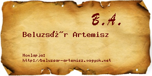 Beluzsár Artemisz névjegykártya